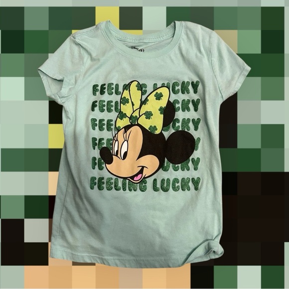 Disney Other - Disney Green Feelin' Lucky Short Sleeve Tee (Youth 7/8)